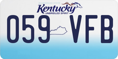 KY license plate 059VFB