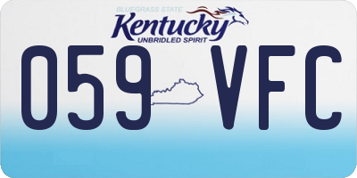 KY license plate 059VFC
