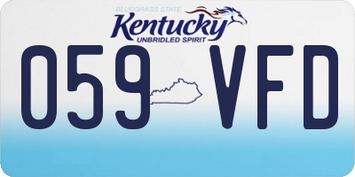 KY license plate 059VFD