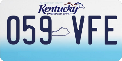 KY license plate 059VFE