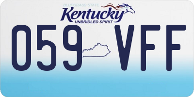 KY license plate 059VFF