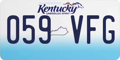 KY license plate 059VFG