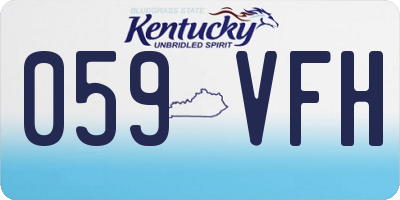 KY license plate 059VFH