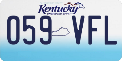 KY license plate 059VFL