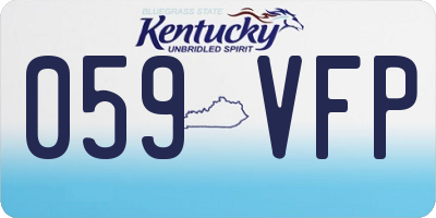 KY license plate 059VFP