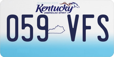 KY license plate 059VFS