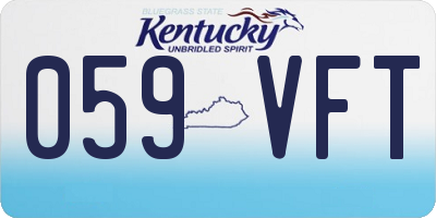 KY license plate 059VFT