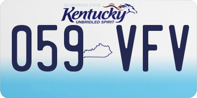 KY license plate 059VFV