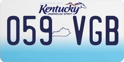 KY license plate 059VGB