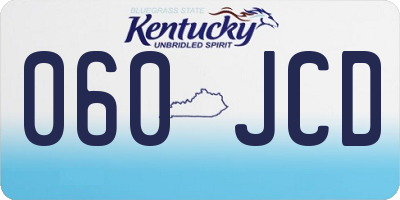 KY license plate 060JCD