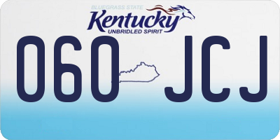 KY license plate 060JCJ