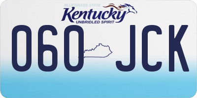 KY license plate 060JCK