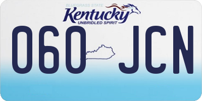 KY license plate 060JCN