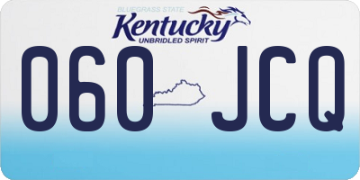 KY license plate 060JCQ