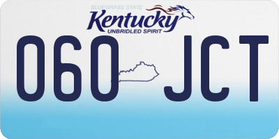 KY license plate 060JCT