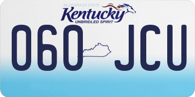 KY license plate 060JCU