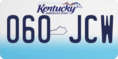 KY license plate 060JCW