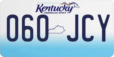 KY license plate 060JCY