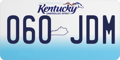 KY license plate 060JDM