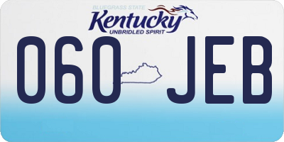 KY license plate 060JEB