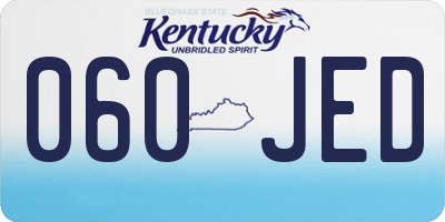 KY license plate 060JED