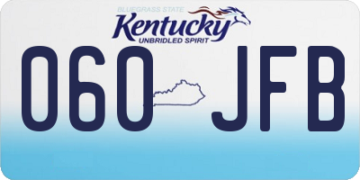 KY license plate 060JFB