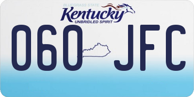 KY license plate 060JFC