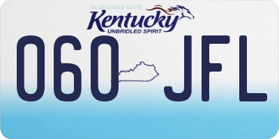 KY license plate 060JFL