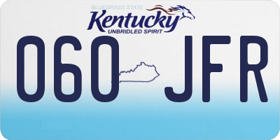 KY license plate 060JFR