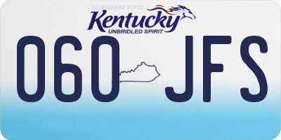 KY license plate 060JFS