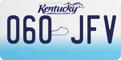 KY license plate 060JFV