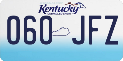 KY license plate 060JFZ