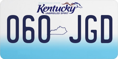 KY license plate 060JGD