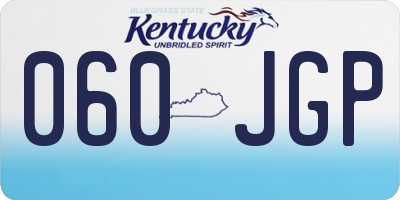 KY license plate 060JGP