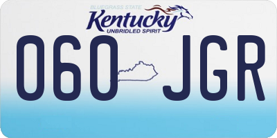 KY license plate 060JGR