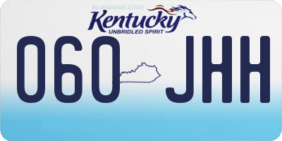 KY license plate 060JHH