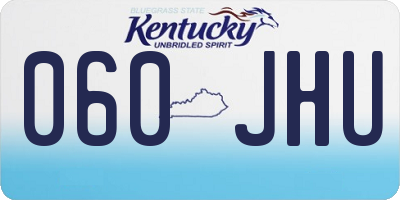KY license plate 060JHU