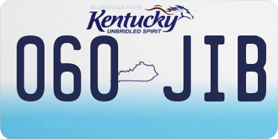 KY license plate 060JIB