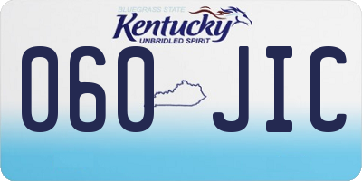 KY license plate 060JIC