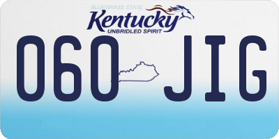 KY license plate 060JIG