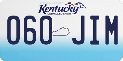 KY license plate 060JIM