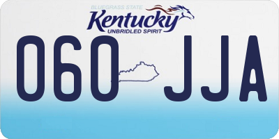 KY license plate 060JJA