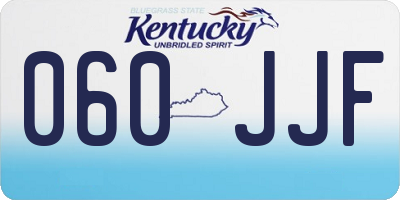 KY license plate 060JJF
