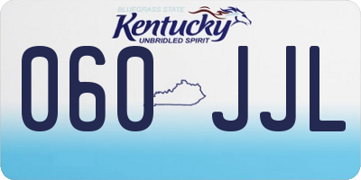 KY license plate 060JJL