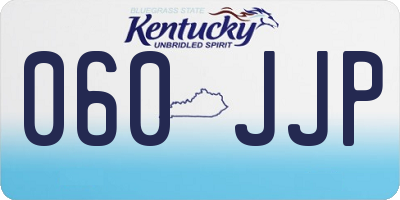 KY license plate 060JJP