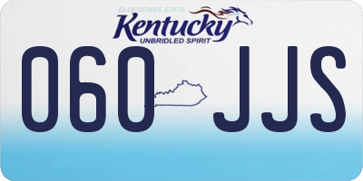 KY license plate 060JJS
