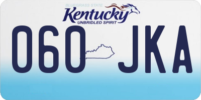 KY license plate 060JKA