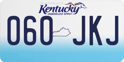 KY license plate 060JKJ