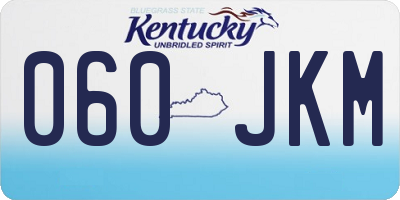 KY license plate 060JKM