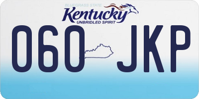 KY license plate 060JKP